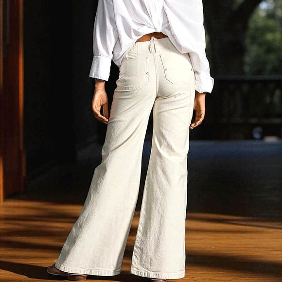 NWT Anthropologie Wide Leg Carpenter Pants by Pilcro - Picture 2 of 5